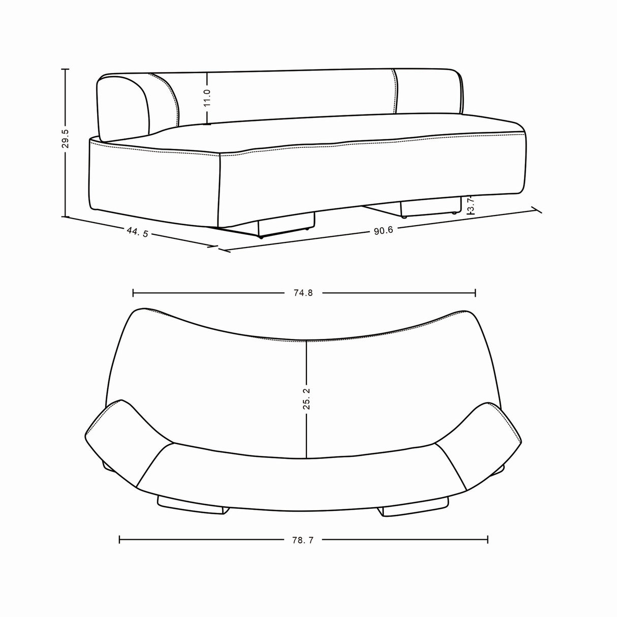 2-Piece Verandah 90.6" Sofa and 112" XL Sofa in Olive Green by Manhattan Comfort at Eve Furniture