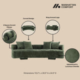 2-Piece Verandah 90.6" Sofa and 112" XL Sofa in Olive Green by Manhattan Comfort at Eve Furniture