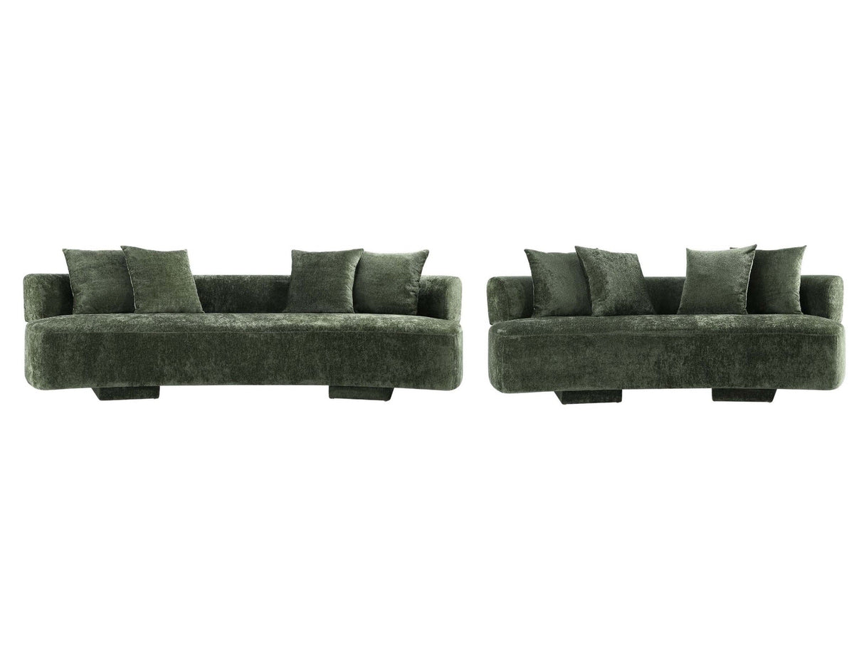 2-Piece Verandah 90.6" Sofa and 112" XL Sofa in Olive Green by Manhattan Comfort at Eve Furniture