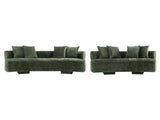 2-Piece Verandah 90.6" Sofa and 112" XL Sofa in Olive Green by Manhattan Comfort at Eve Furniture