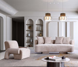 2-Piece Verandah 90.6" Sofa and Accent Chair in Beige by Manhattan Comfort at Eve Furniture