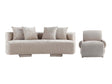 2-Piece Verandah 90.6" Sofa and Accent Chair in Beige by Manhattan Comfort at Eve Furniture