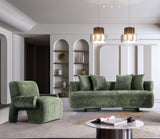 2-Piece Verandah 90.6" Sofa and Accent Chair in Olive Green by Manhattan Comfort at Eve Furniture