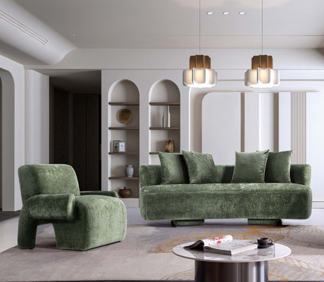 2-Piece Verandah 90.6" Sofa and Accent Chair in Olive Green by Manhattan Comfort at Eve Furniture