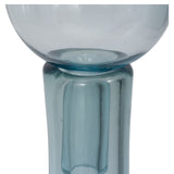 20" Glass Bottle With Stopper, Light Blue