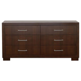 Jessica Cappuccino 4-Piece Eastern King LED Bedroom Set by Coaster at Eve Furniture