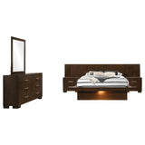 Jessica Cappuccino 5-Piece King Bedroom Set with Nightstand Panels by Coaster at Eve Furniture