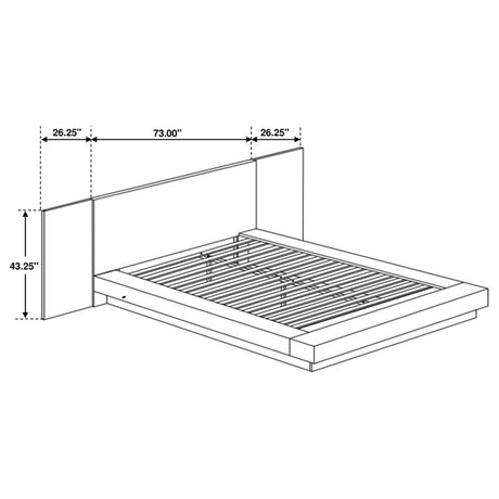 Jessica Cappuccino 5-piece Queen LED Bedroom Set by Coaster at Eve Furniture