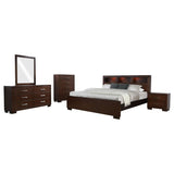 Jessica Cappuccino 5-Piece Eastern King Bedroom Set by Coaster at Eve Furniture