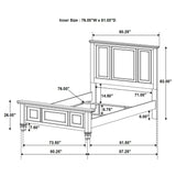 Sandy Cream White Beach 4-Piece Eastern King Bedroom Set
