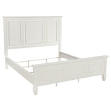 Sandy Beach Cream White 5-Piece California King Bedroom Set