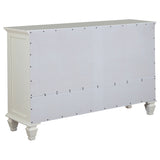 Sandy Beach Cream White 5-Piece California King Bedroom Set