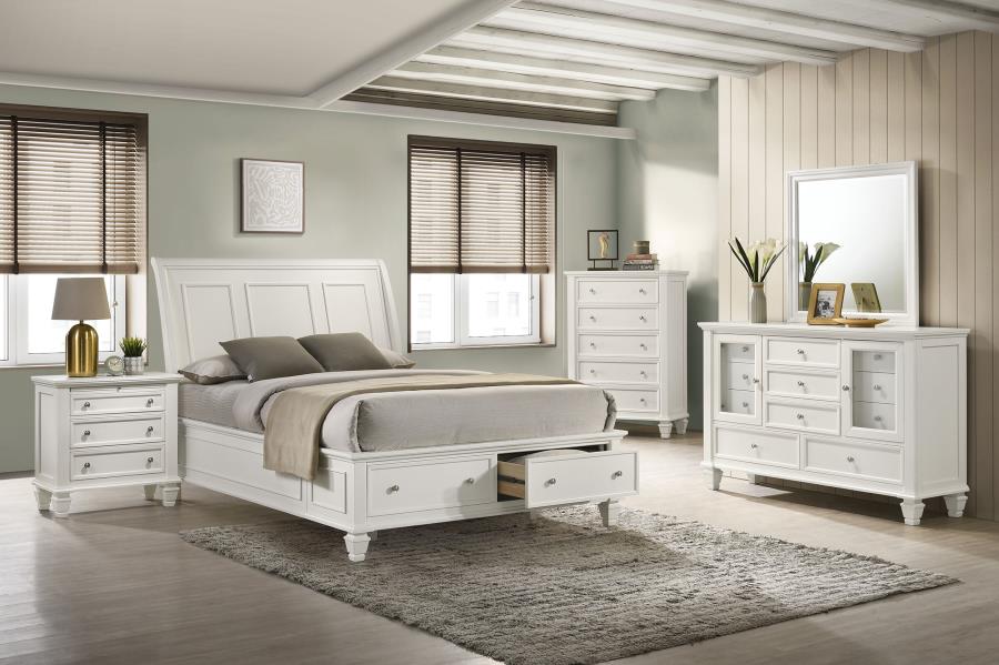 Sandy Beach Cream White 5-Piece Eastern King Bedroom Set by Coaster at Eve Furniture