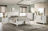 Sandy Beach Cream White 5-Piece Eastern King Bedroom Set by Coaster at Eve Furniture