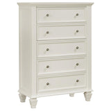 Sandy Beach Cream White 5-Piece Eastern King Bedroom Set by Coaster at Eve Furniture