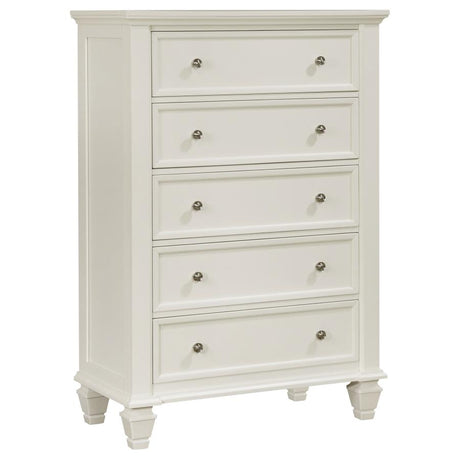 Sandy Beach Cream White 5-Piece Eastern King Bedroom Set by Coaster at Eve Furniture