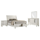 Sandy Beach Cream White 4-Piece Queen Bedroom Set by Coaster at Eve Furniture