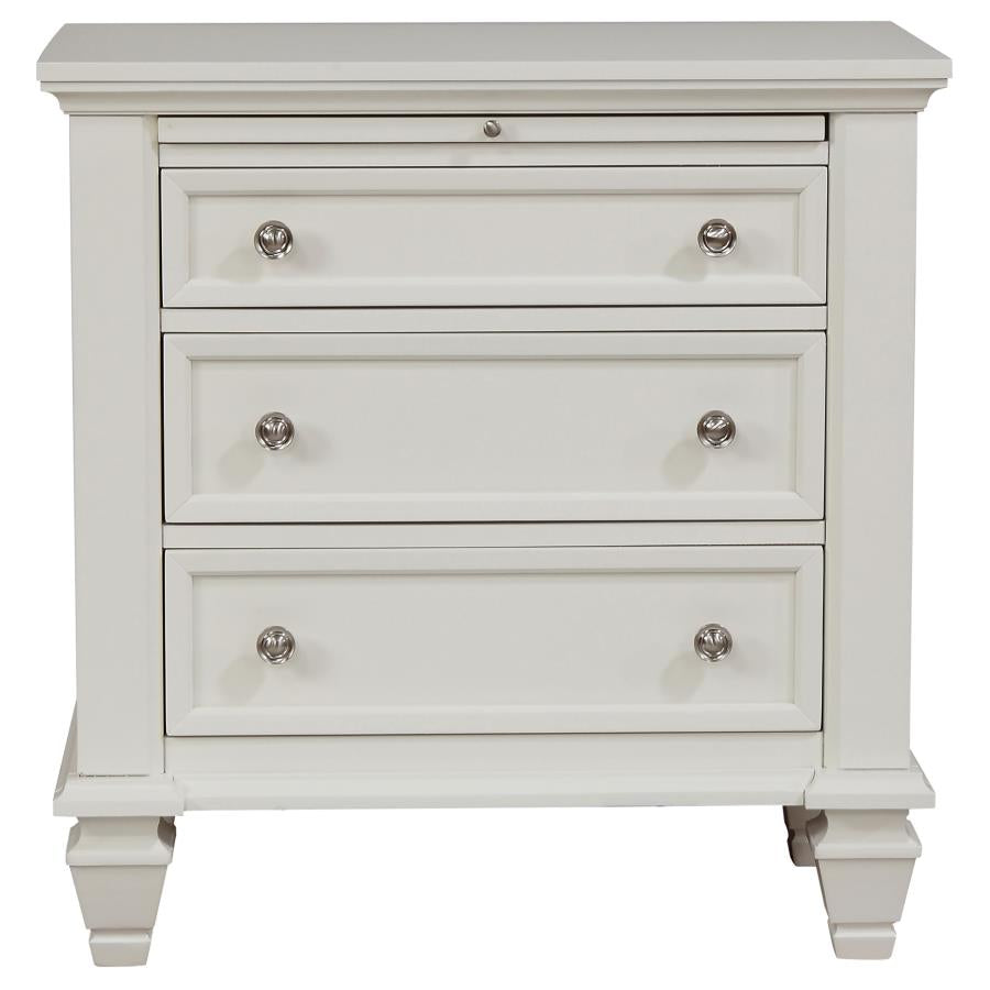 Sandy Beach Cream White 4-Piece Queen Bedroom Set by Coaster at Eve Furniture