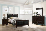 Carlton Cappuccino/Black 4-Piece Full Upholstered Bedroom Set