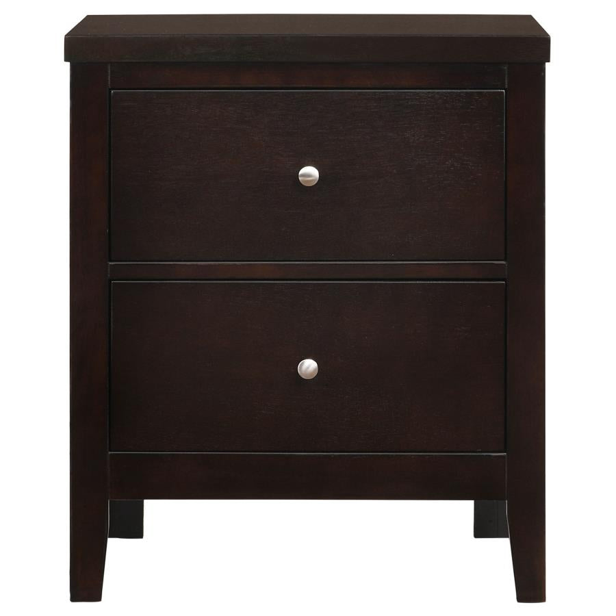 Carlton Cappuccino/Black 4-Piece Full Upholstered Bedroom Set