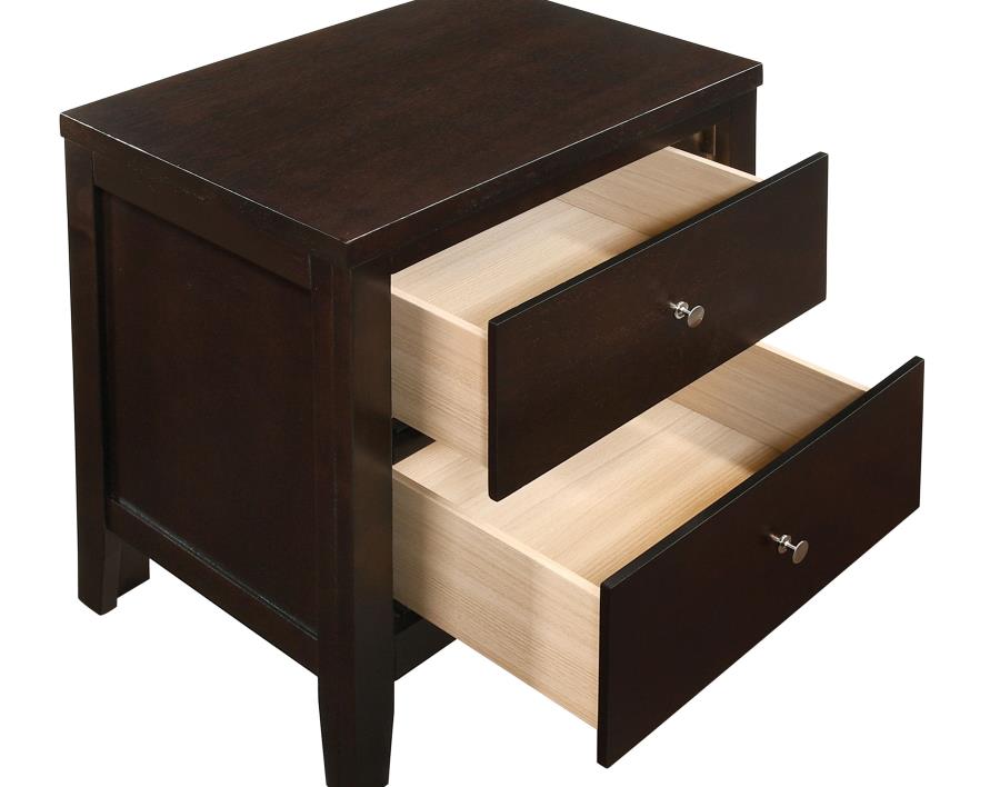 Carlton Cappuccino/Black 4-Piece Full Upholstered Bedroom Set