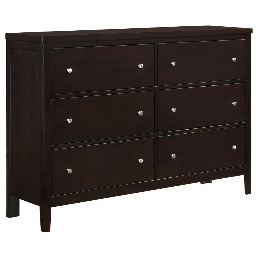 Carlton Cappuccino/Black 5-Piece Full Upholstered Bedroom Set