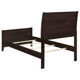 Carlton Cappuccino/Black 4-Piece Twin Upholstered Bedroom Set