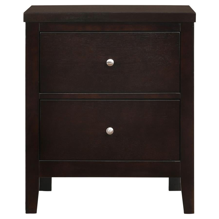 Carlton Cappuccino/Black 4-Piece Twin Upholstered Bedroom Set