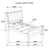 Carlton Cappuccino/Black 4-Piece Twin Upholstered Bedroom Set