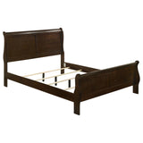 Juego de dormitorio de 4 piezas con panel completo y cabecero alto Louis Philippe White