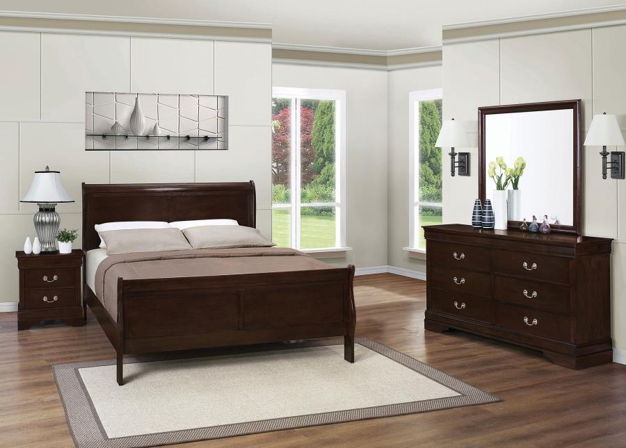 Louis Philippe Cappuccino 4-Piece Eastern King Bedroom Set by Coaster at Eve Furniture