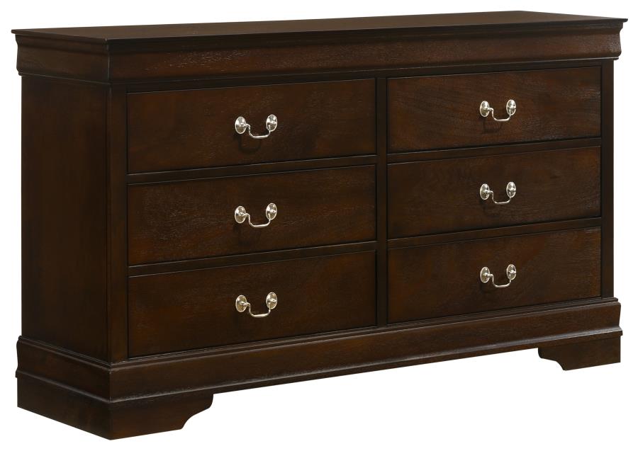 Louis Philippe Cappuccino 4-Piece Eastern King Bedroom Set by Coaster at Eve Furniture
