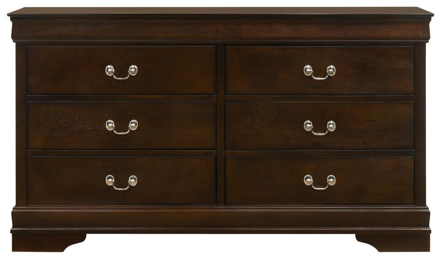 Louis Philippe Cappuccino 4-Piece Eastern King Bedroom Set by Coaster at Eve Furniture