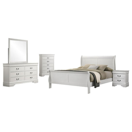 Louis Philippe White 5-Piece Full Bedroom Set by Coaster at Eve Furniture