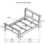 Juego de dormitorio completo de 5 piezas Louis Philippe White