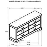 Juego de dormitorio completo de 5 piezas Louis Philippe White