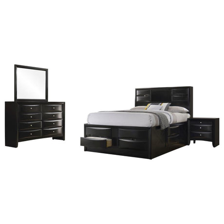 Briana Black 4-Piece Eastern King Bedroom Set by Coaster at Eve Furniture