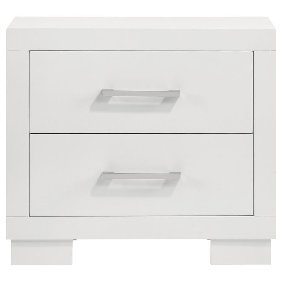 Jessica Snow White 4-Piece Eastern King LED Bedroom Set by Coaster at Eve Furniture