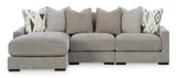 Aslan Court Pebble 3-Piece LAF Chaise Sectional