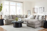 Aslan Court Pebble 6-Piece RAF Chaise Sectional