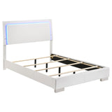 Felicity Glossy White 5-Piece Full Bedroom Set with LED Lighting