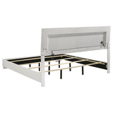 Felicity Glossy White 5-Piece Eastern King Bedroom Set with LED Mirror by Coaster at Eve Furniture