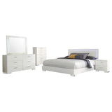 Felicity Glossy White 5-Piece Queen Bedroom Set with LED Mirror by Coaster at Eve Furniture