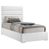 Felicity White 53-inch Upholstered Twin Platform Bed