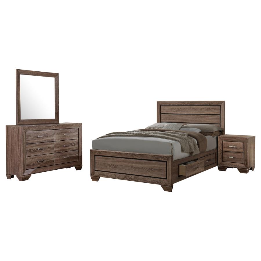 Kauffman 4-Piece Storage California King Bedroom Set with High Straight Headboard by Coaster at Eve Furniture