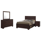 Kauffman 4-Piece Storage California King Bedroom Set with High Straight Headboard by Coaster at Eve Furniture
