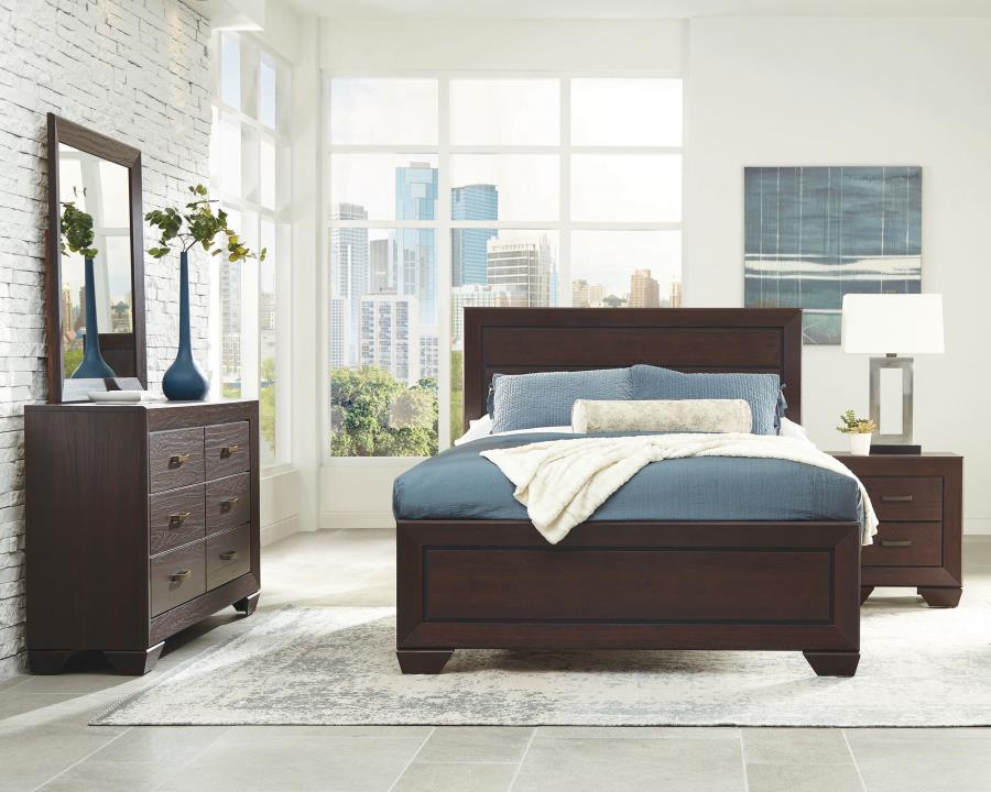 Kauffman Dark Cocoa 4-Piece Eastern King Bedroom Set by Coaster at Eve Furniture