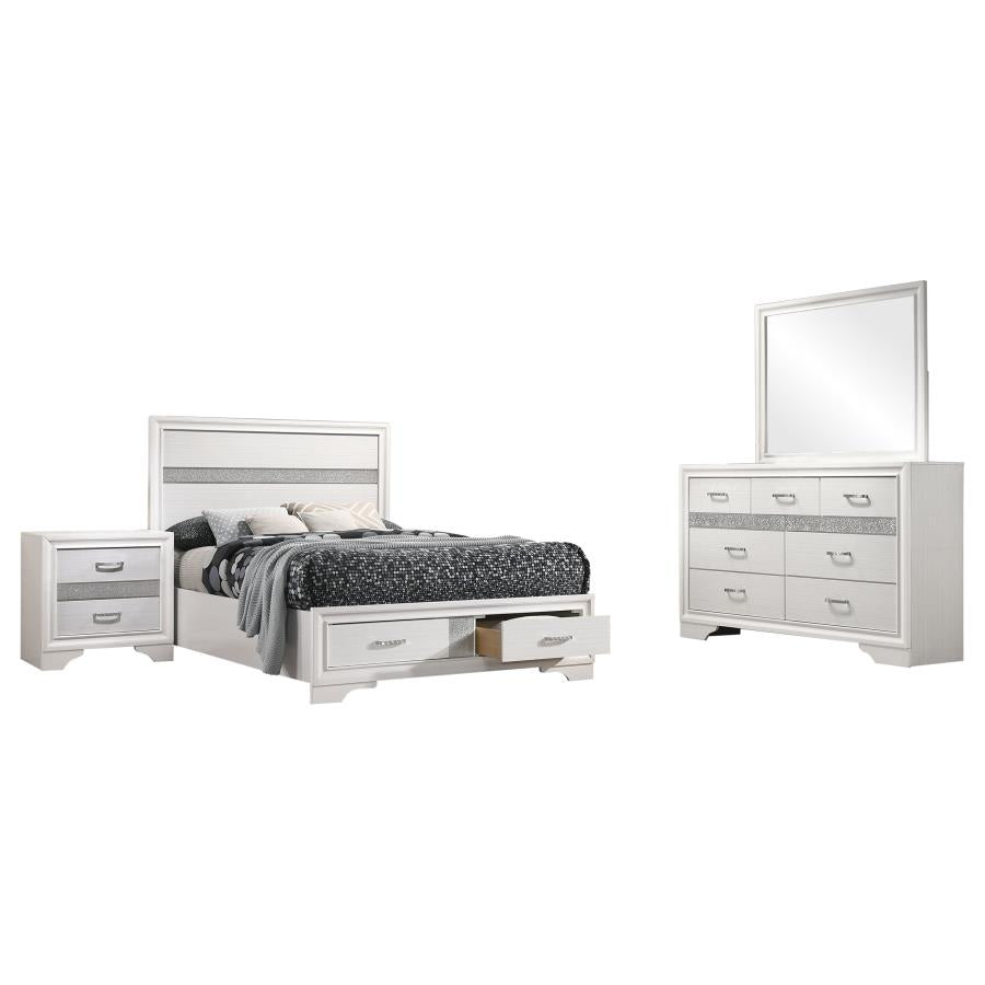 Miranda White 4-Piece Full Storage Bedroom Set