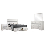 Miranda White 4-Piece Full Storage Bedroom Set
