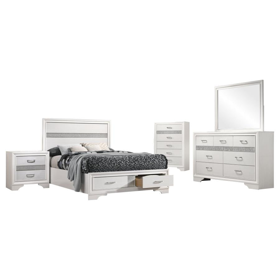 Miranda White 5-Piece Full Storage Bedroom Set
